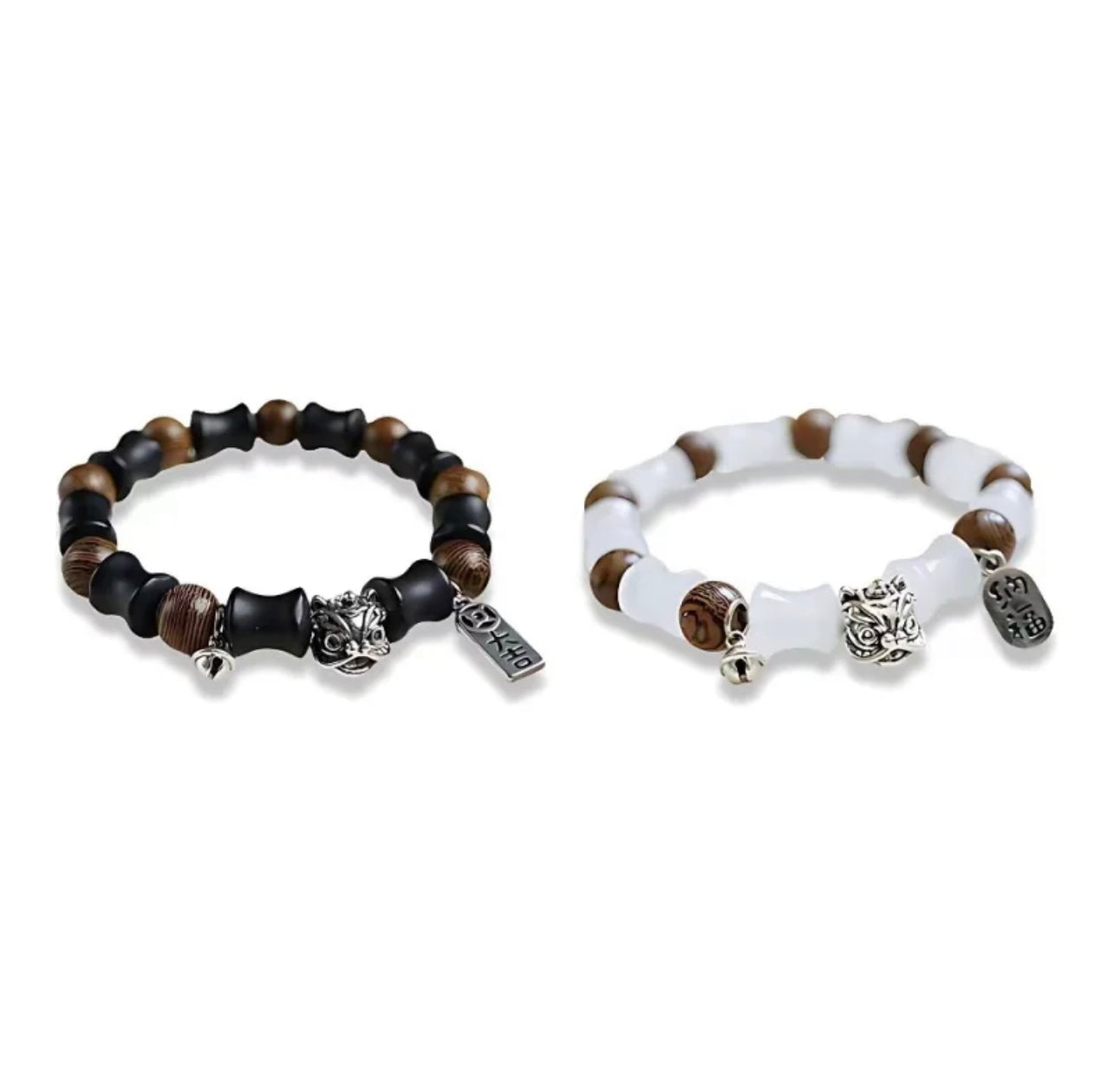 Couple/Sister Bracelet: Auspicious Bamboo Section Lion