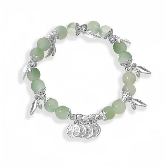 Chinese Peace and Joy Bamboo Leaf Bracelet