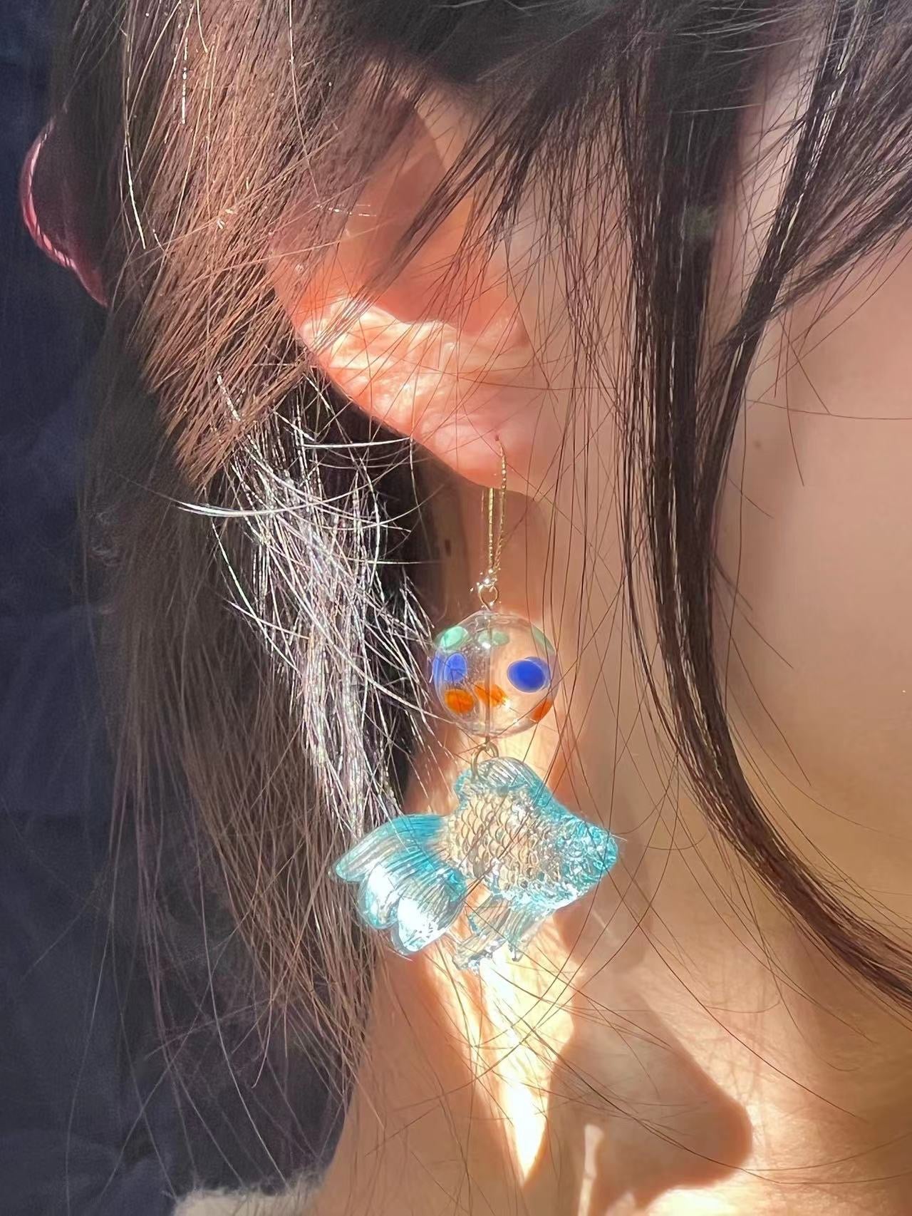 Goldfish Bubble Earrings