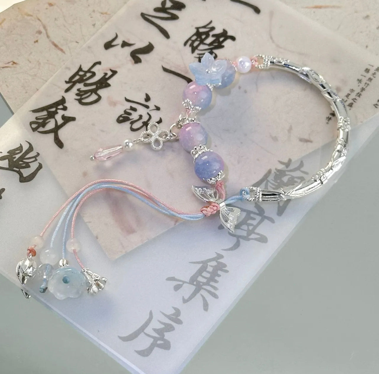 Love-Attracting Pink and Purple Bracelet